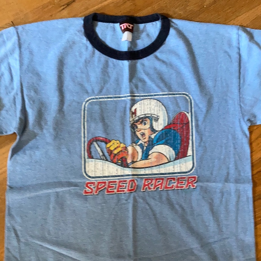 Vintage speed racer ringer t
